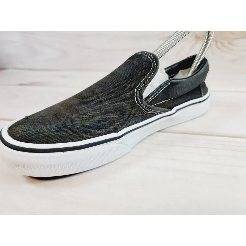 Vans 751505 Classic Slip-on Black True White Womens sz 8.5 Shoes Mens 7 Shoes